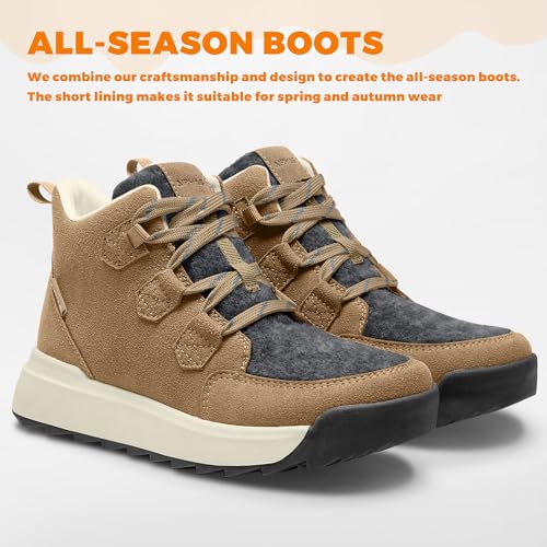 AIRHAS Women's Winter Warm Snow Boots for Women Comfortable Water-Resistant Womens Ankle Boots Fashion Booties