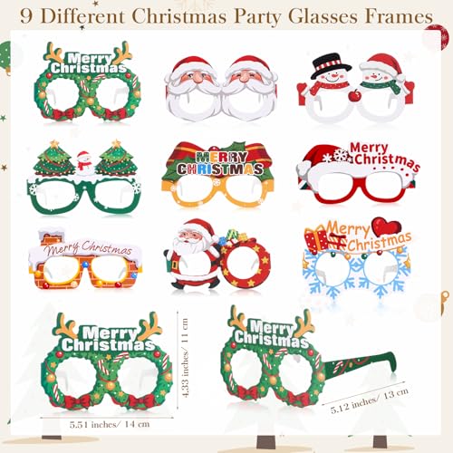 Thyle 13 Pcs Christmas Photo Booth Props Large Candy Cane Decorations Gift Box Stocking Christmas Party Decorations Paper ...