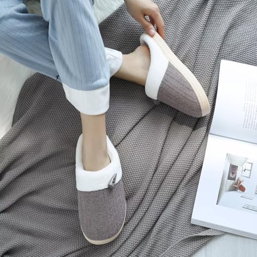 NineCiFun Women's Slippers Scuff Comfy Lightweight House Shoes Slip on Memory Foam Bedroom Slippers Indoor Outdoor Home Sh...