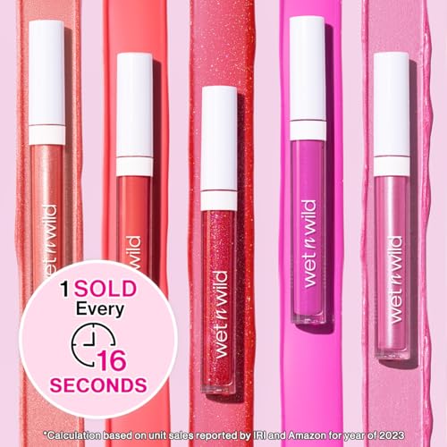 wet n wild MegaSlicks Lip Gloss, Ultra-Glossy, Vitamin-E Enriched, Ultra-Gloss High Shine Moisturizing, Cruelty-Free & Veg...