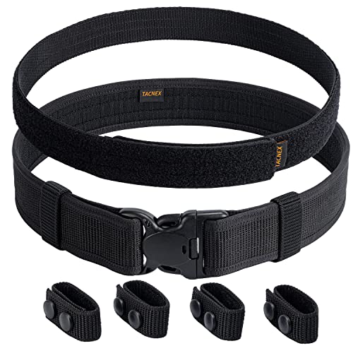 TACNEX Duty Belt w/Hook Lining 4 Keepers 2" Police Law Enforcement Officer Security Nylon Outer Inner Belt