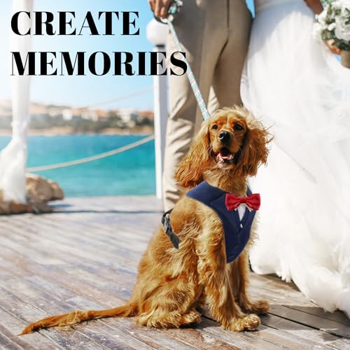 AVERYDAY Dog Tuxedo for Wedding Outfit, Dog Suit and Tie Costumes for Birthday, Halloween, Cosplay, Christmas Party, Pet F...