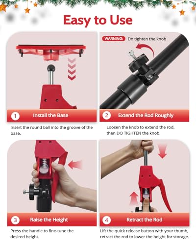 XINQIAO Cabinet Jacks for Installing Cabinets, Light Duty Third Hand Tools Adjustable Support Pole from 15.7 in to 27.6 i...