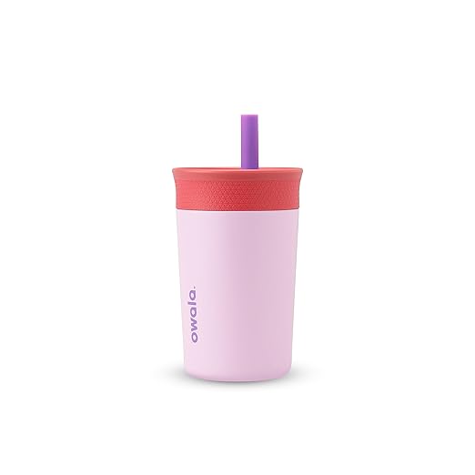 Owala Kids Insulation Stainless Steel Tumbler with Spill Resistant Flexible Straw, Easy to Clean, Kids Water Bottle, Great...