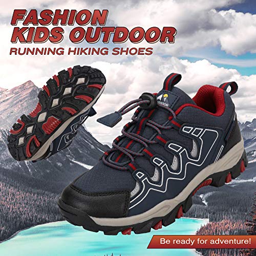 UOVO Boys Shoes Boys Sneakers Boys Tennis Running Shoes Waterproof Hiking Shoes Kids Athletic Outdoor Sneakers Slip Resist...
