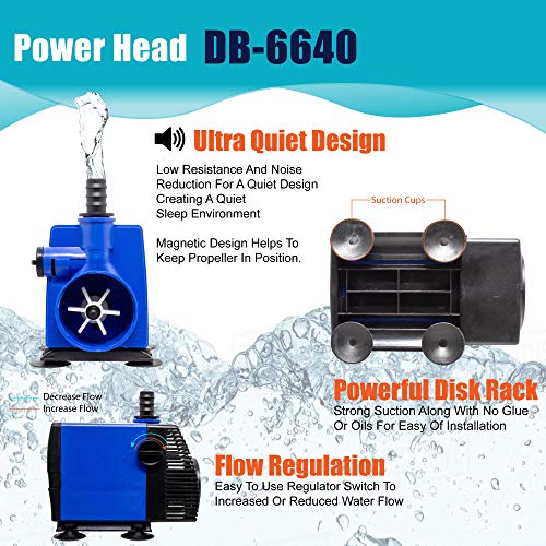 Aqua Dream 1060 GPH Submersible Pump(4000L/H,75W) Ultra Quiet Adjustable Water Pump for Pond,Aquarium,Fish Tank,Fountain,H...