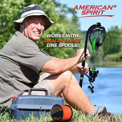 American Spirit Fishing Line Spooler, No Line Twist, Portable Line Winding System, Zero Twist Line Spooler for Reels or Ca...