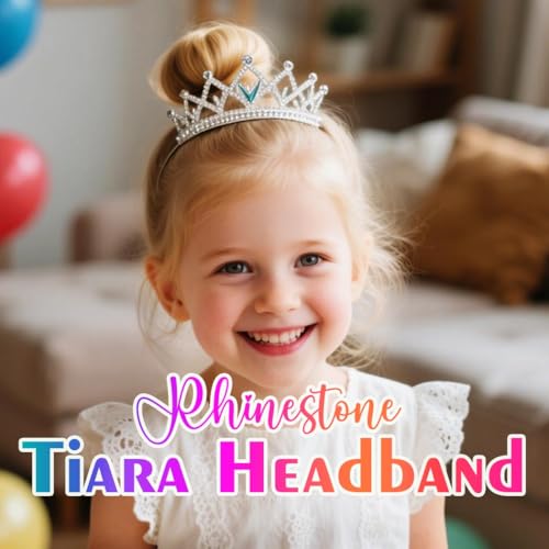 Yean Silver Crystal Tiara Crowns Rhinestone Birthday Crowns Headband Tiaras for Women
