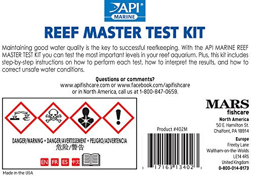 API REEF MASTER TEST KIT Reef Aquarium Water Test Kit 1-Count