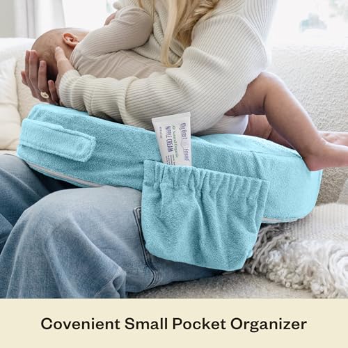 My Brest Friend Nursing Pillow - Deluxe - Enhanced Comfort w/ Slipcover - Ergonomic Breastfeeding Pillow For Ultimate Supp...