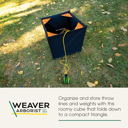 Arborist Throw Line Storage Cube, Portable Climbing Rope Organizer, Collapsible Throw Line for Tree Work Nylon Bag, Handcr...