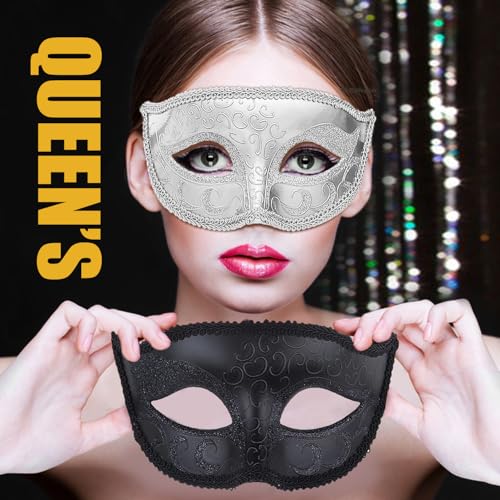 Ralleyfun Masquerade Mask for Men Women Couple Ventian Halloween Masks for Party Prom Ball