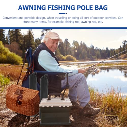 LIOOBO Tent Pole Bag 19inch Trekking Poles Carrying Bag Replacement Case for Walking Stick Black 3PCS