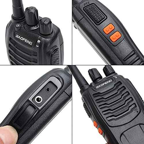 BAOFENG BF-88A Walkie Talkies Handheld FRS Radio License-Free Walkie Talkie for Adults Long Range 16 Channels Two Way Radio with USB C Charger Pack of 6