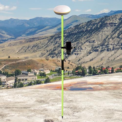 Fancyall GPS Pole, 6.6FT Surveying Prism Pole, 2M Prism Pole for Land Surveying, Black