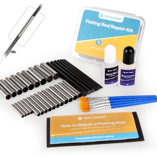Fishing Rod Repair Kit Complete, Easy&Quick Approach to Repair Broken Fishing Pole with Epoxy Glue