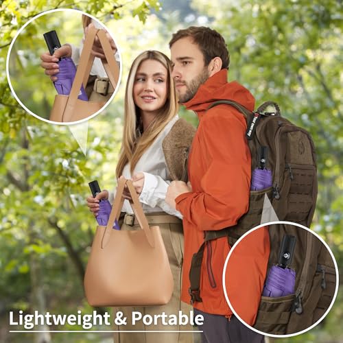 Seniny Windproof Travel Umbrella, Automatic Umbrellas for Rain, Portable & Compact Umbrellas for Backpack, Strong UV for P...