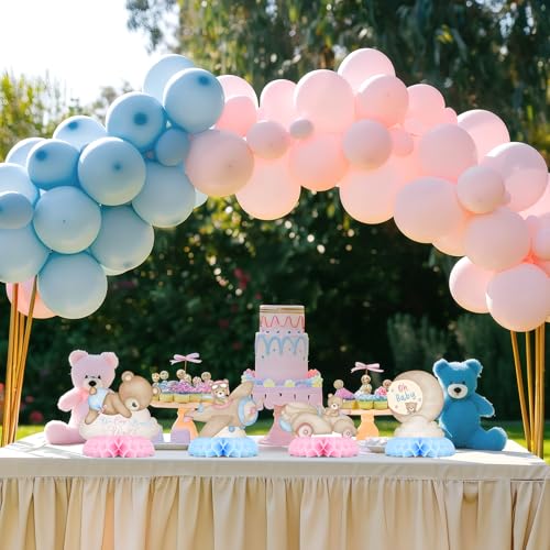 Gender Reveal Party Decorations, Blue Pink Bear Honeycomb Centerpieces, Baby Shower Table Decorations, What Will Baby Be B...