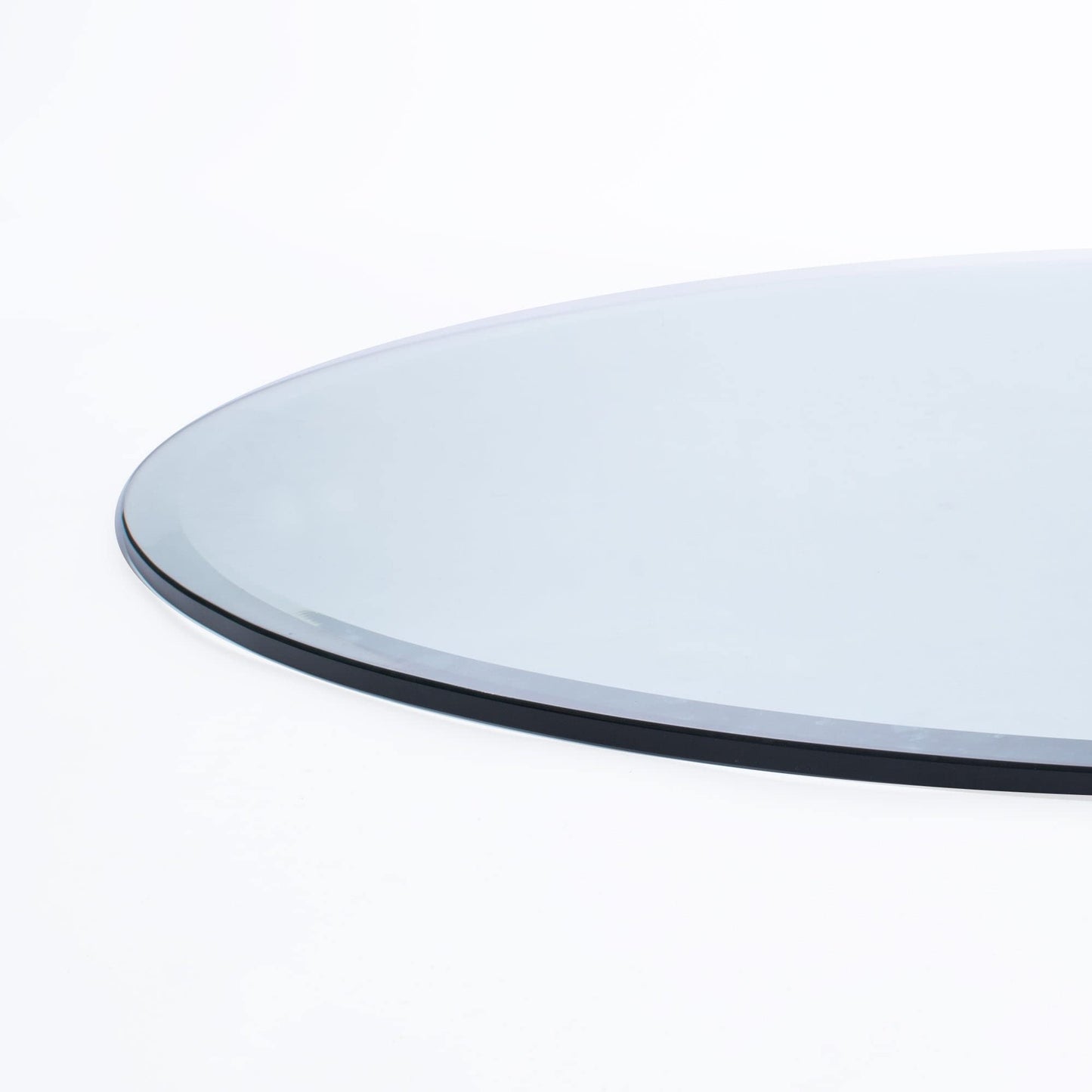 Spancraft 44" Inch Round 1/2" Thick Clear Glass Table Top with Beveled Edge and Tempered Glass, Replacement Glass Table Top, Great for Dining Tables, end Tables, and Outdoor Patio Table Tops or Table