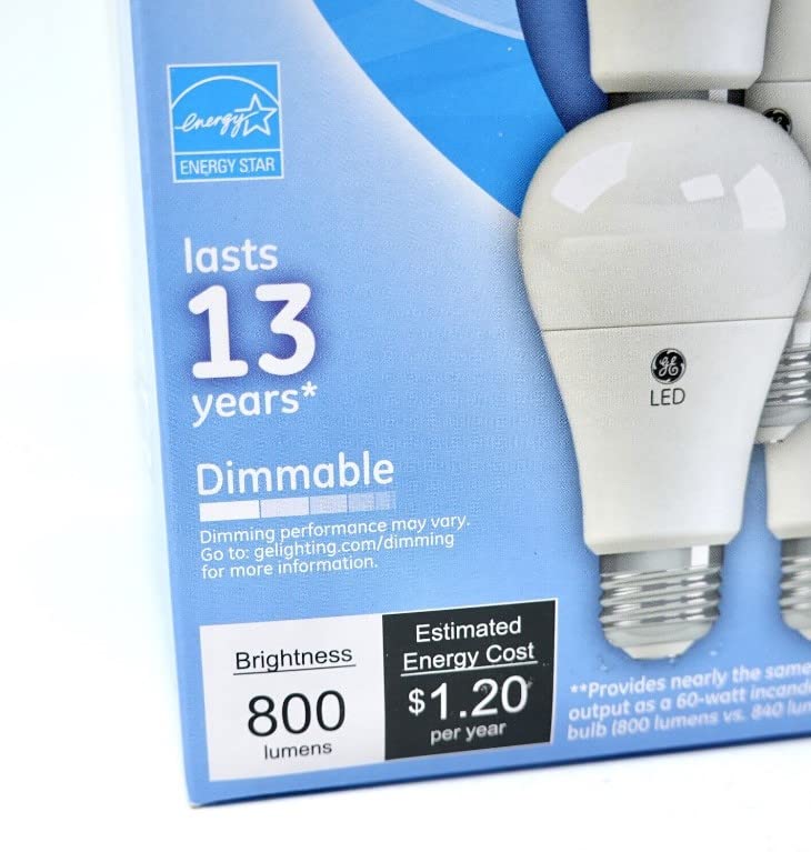 GE Daylight LED 60W Equivalent General Purpose A19 Light Bulbs (12 Pack)