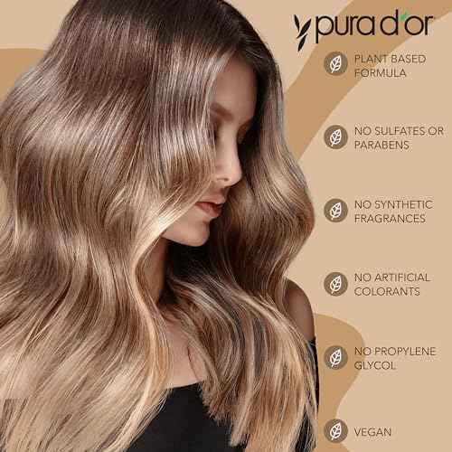 PURA D'OR Professional Grade Biotin Shampoo, Clinically Proven Anti-Thinning Hair Care, 2X Concentrated DHT Blocker Hair Thickening Products For Women & Men, 16oz