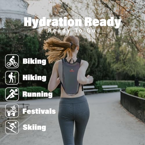 Hydration Backpack Pack with 2L Water Bladder Rave Essentials Lightweight Bag for Hiking, Running Vest, Music Festival for...