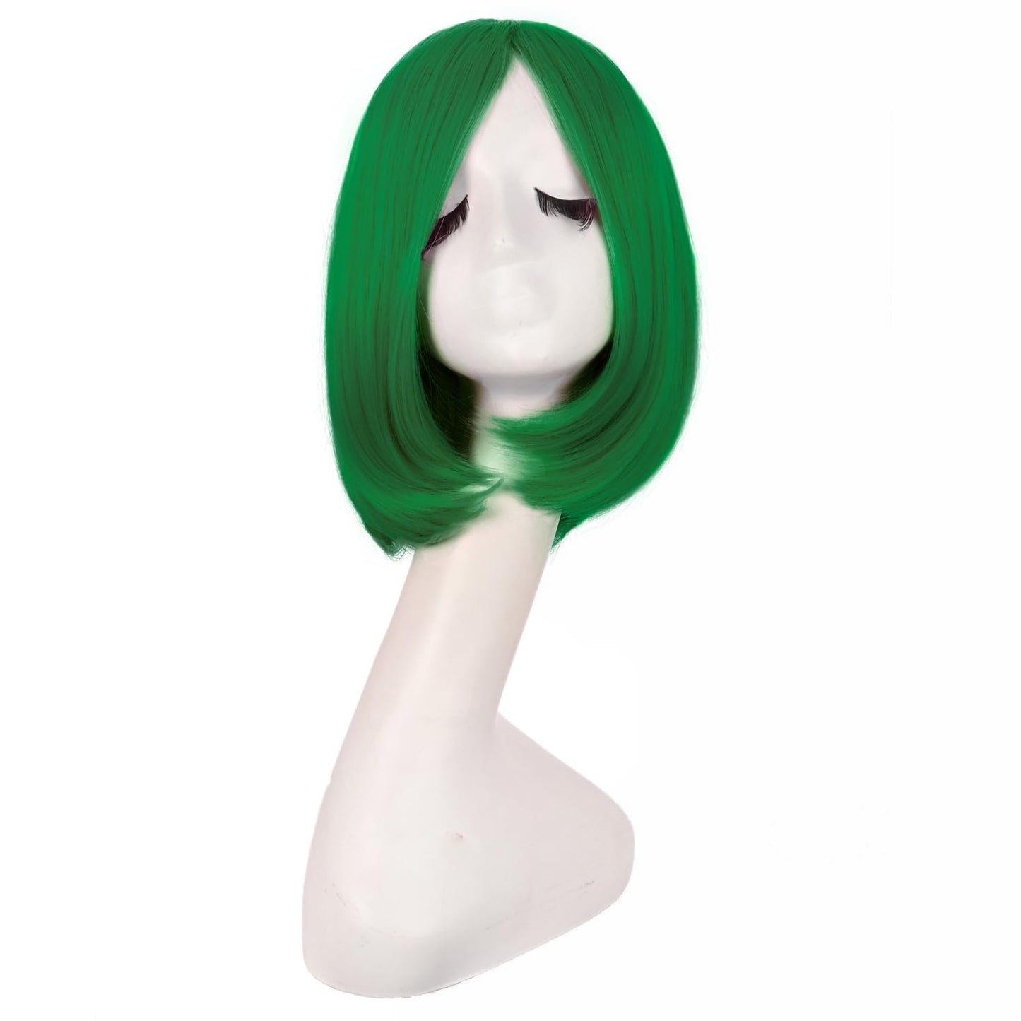 MapofBeauty 12 Inch/30 cm Fashion Unisex Short Straight Beauty Wig (Grass Green)
