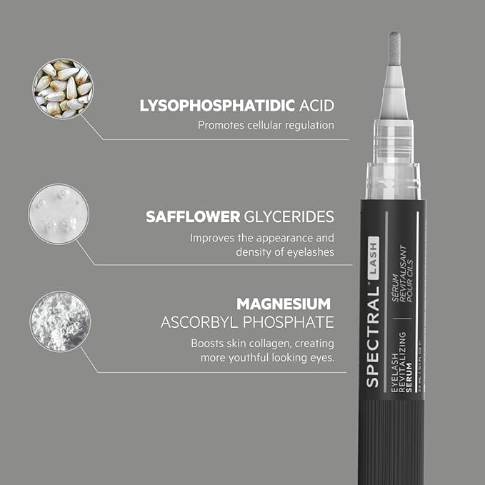 DS Labs Spectral.LASH Women's Eyelash Conditioning Serum - Supports Longer, Fuller, Thicker, Looking Lashes, Safe for Lash Extensions, Oil-Free, Paraben & Sulfate Free, Cruelty Free
