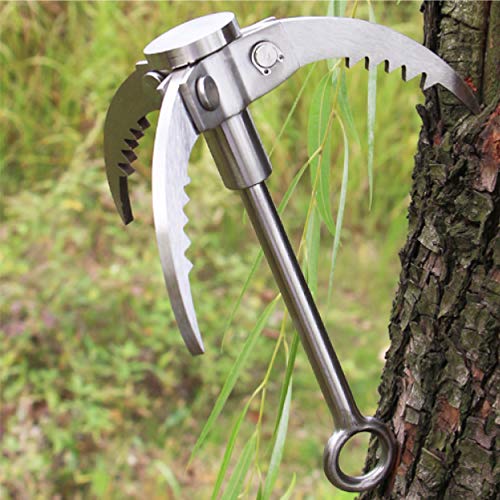 TRIWONDER Grappling Hook Gravity Rock Climbing Hooks Folding Carabiner Claws Stainless Steel Anchor for Climbing, Fishing,...