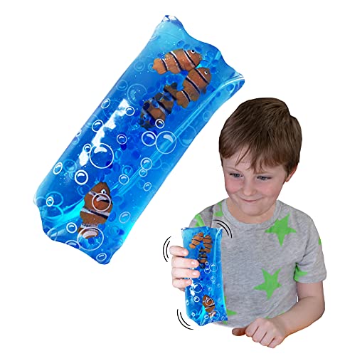 Wiggly Jiggly - Clown Fish from Deluxebase. Large Super Squishy Water Snake Fidget Toy with Clown Fish Figures. Great Sens...
