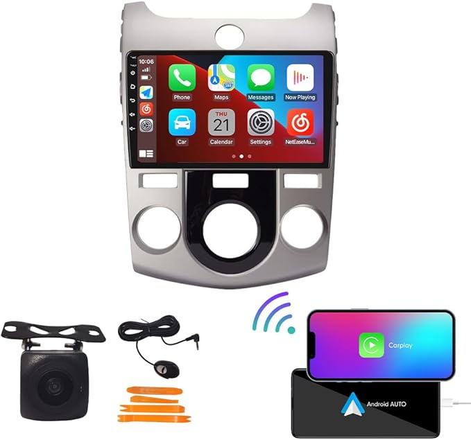 [2G+32G] Carplay Android Auto Touchscreen Autoradio Car Stereo GPS Navigation FM Radio Head Unit WiFi Mirror Link Multimed...