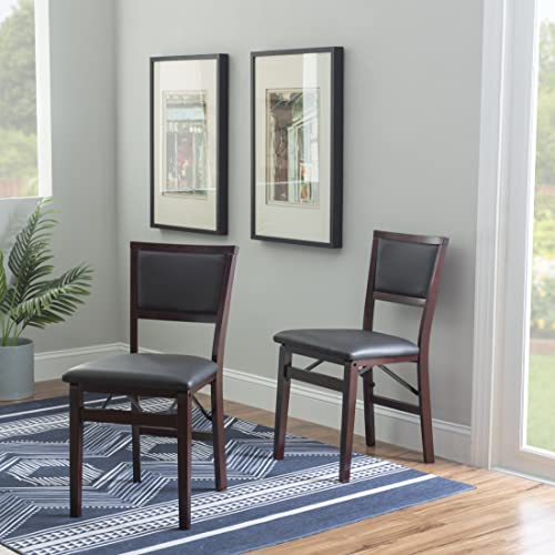 Linon Keira Pad Folding Chair, Set of 2, Engineered Wood
