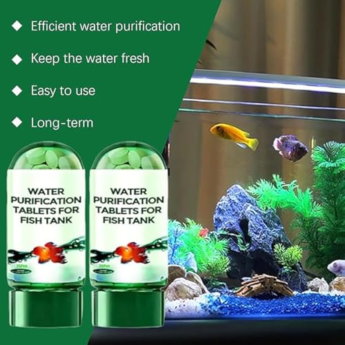 Powerful Aquarium Water Purification Tablet, Water Purification Tablets for Fish Tank, Water Purifying Tablets for Aquariu...