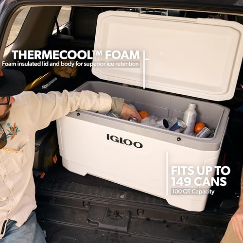 Igloo Marine Cooler | Insulated Hard Shell Ice Chest |Great for Fishing, Camping, Boating, & More