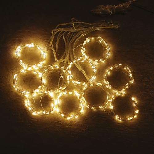 URLUKY 300 LED Curtain String Lights with Remote & Timer, 8 Modes Lighting, 9.8×9.8 Ft, DIY Lights for Birthday Wedding Ch...