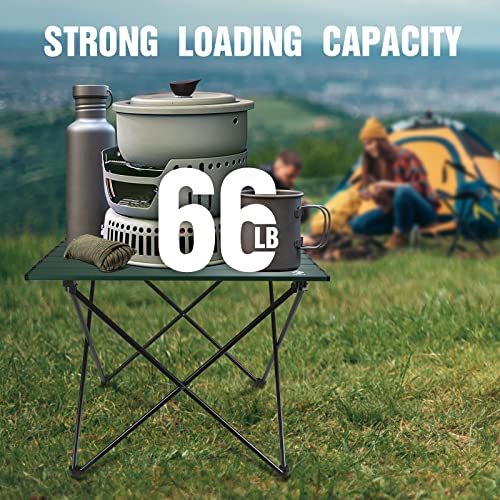 VILLEY Portable Camping Side Table, Ultralight Aluminum Folding Beach Table with Carry Bag for Outdoor Cooking, Picnic, Ca...