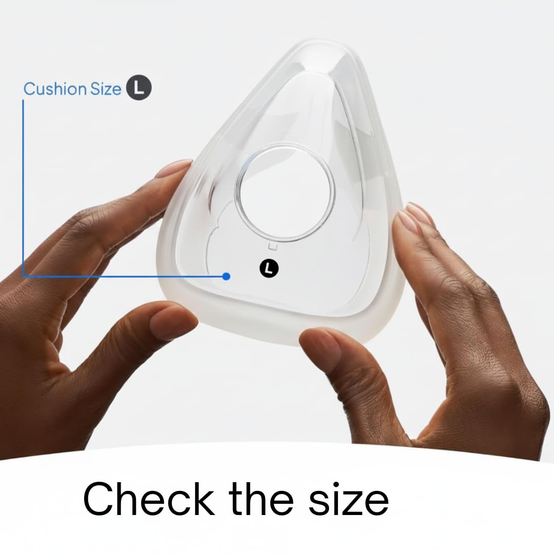 AirFit F20 Cushion Large - Bundle Pack Replacement Cushions for CPAP Full Face Mask – Compatible with ResMed AirFit F20 CPAP Masks - Soft Silicone Seal for Sleep Apnea, Reliable, Comfortable, Durable