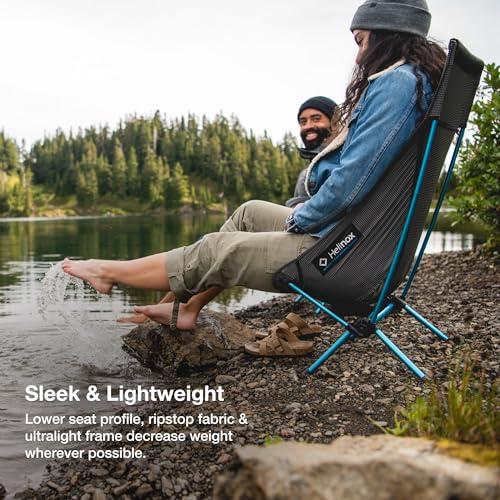 Helinox Chair Zero Highback Chair, 1.43lbs, Ultralight, High Back Camping Chair, Backpacking, Folding Outdoor Chairs, Grey