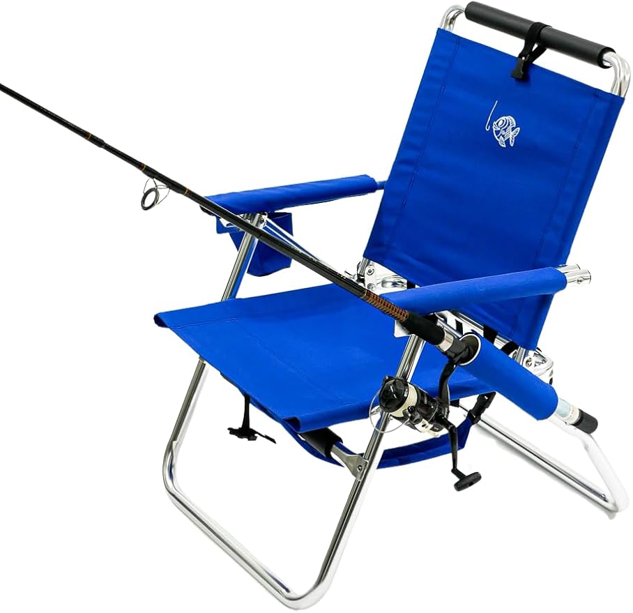 Tuscany Pro Backpack Fishing Chair - Portable Folding Ultra Light Chair with Padded Carrying Straps & Padded Lumbar Suppor...