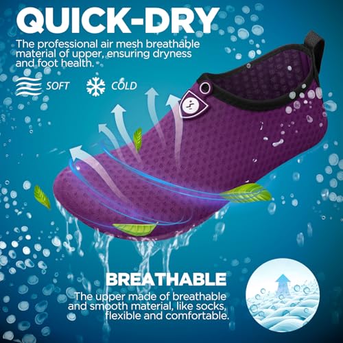 SIMARI Water Shoes for Women Men Swim Aqua Socks Beach Pool Essentials Barefoot Surf River Boat Kayak Sea Yoga Sand Exerci...