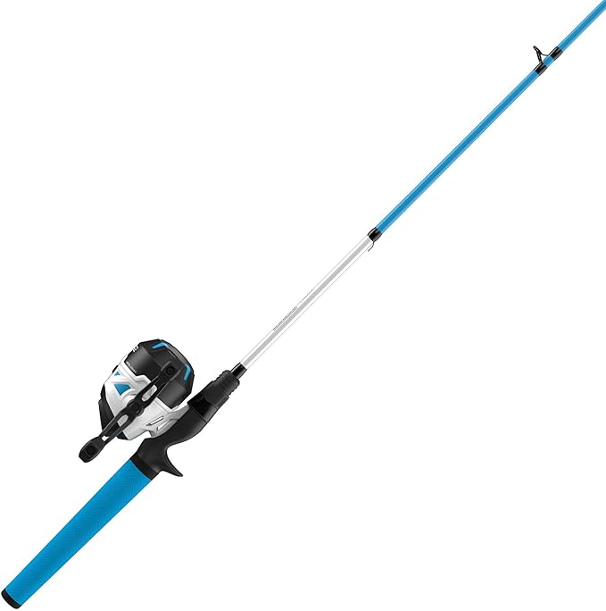 Zebco Roam Spincast Reel and Fishing Rod Combo, 6-Foot 2-Piece Fiberglass Fishing Pole with ComfortGrip Handle, Quickset A...
