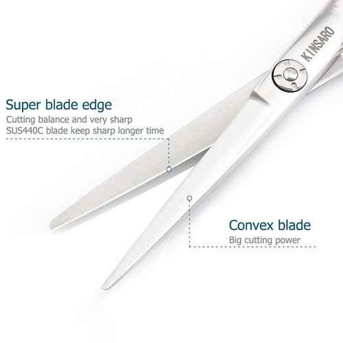 Hair Scissors Set 5.75 Inch Hair Cutting Shears 6 InchThinning Shears for Men Hair Thinning Scissors 440C Kinsaro