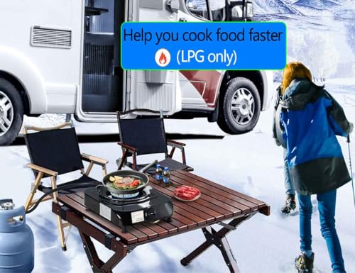 Horynar Single Burner Propane Stove with LPG CSA Hose 13,000 BTU Single Propane Burner Smart Switch Protection Unique Body...