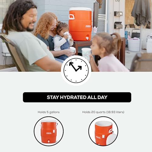 Igloo Sports Cooler | Insulated Beverage Dispenser with Spout |Portable Handwashing Station
