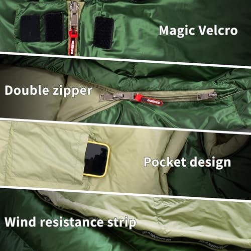 스폰서 광고 - BUERTS Down Backpacking Sleeping Bag 620FP, Lightweight Sleeping Bag for Adult Backpacking, Hiking, Camping. with...