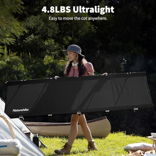 Naturehike Ultralight Camping Cot, Easy to Assemble Folding Tent Cot, Compact & Protable Camping Bed for Camping, Mountain...
