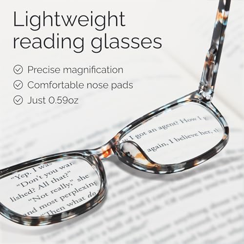 CCVOO +1.5 Mix & Match Reading Glasses for Women - Lightweight, Comfortable Fit, Clear Vision - Blue Light Blocking