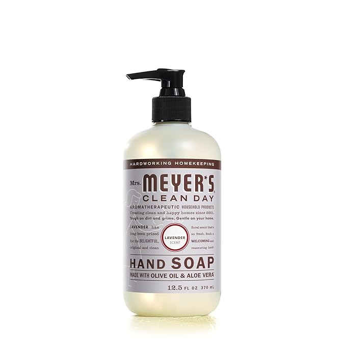Mrs. MEYER'S CLEAN DAY Holiday Hand Soap Bundle (Lavender + Lemon Verbena + Rainwater + Oat Blossom)