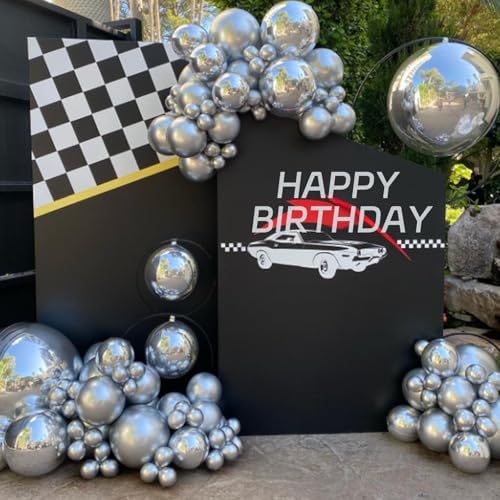 Awenztech 120pcs 5 inch Metallic Silver, Small Chrome Silver Latex Balloons for Graduation Wedding Baby Shower Disco Birth...