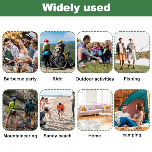 Travel Folding Camping Stool, (Sol·d by→Cenbee) Use Height 14" and Max Weight 300 lbs Outdoor Portable Party Chair Fishing...